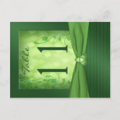 Numéro de table vert émeraude recto verso (Devant)