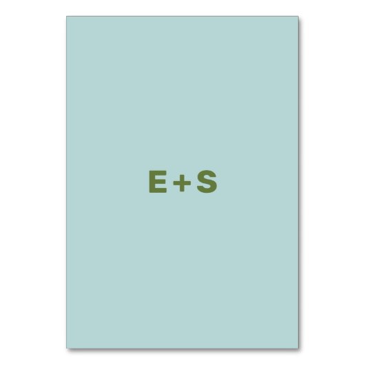 Numéro De Table Vert et bleu Wes Anderson Numéro de tableau inspir (Dos)