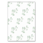 Numéro De Table Vert frais Mariage d'aquarelle moderne (Dos)