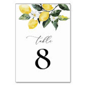 Numéro De Table Vert moderne Mariage de fleurs de citron (Par défaut)