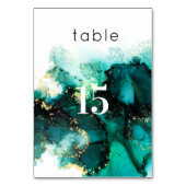 Numéro de table vert ton émeraude (Dos)