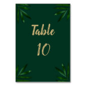 Numéro De Table Vert verdoyant (Dos)