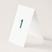 numéro de table verte (Back)