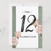 numéro de table verte tendance (Devant)