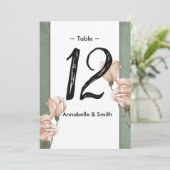 numéro de table verte tendance (Debout devant)