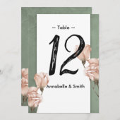 numéro de table verte tendance (Devant / Derrière)