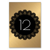 Numéro de table verticale Gold Black Lace Folk (Par défaut)