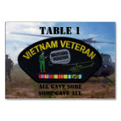 Numéro De Table vétérans militaires du Vietnam (Dos)