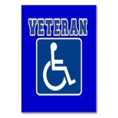 Numéro De Table Vétérinaire handicapé handicapé (Dos)