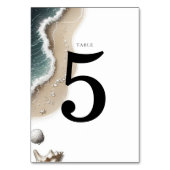 Numéro De Table Vibe de plage (Dos)