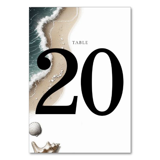 Numéro De Table Vibe de plage (Par défaut)