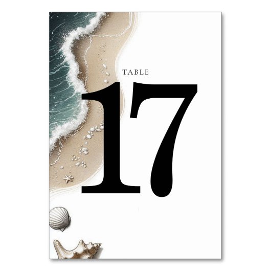 Numéro De Table Vibe de plage (Par défaut)