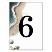 Numéro De Table Vibe de plage (Dos)