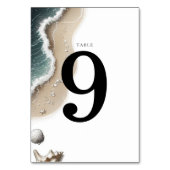 Numéro De Table Vibe de plage (Dos)