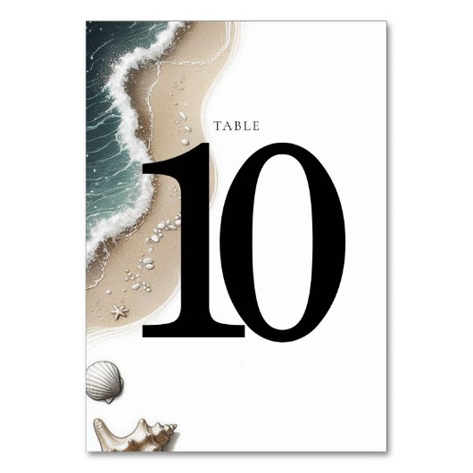 Numéro De Table Vibe de plage (Par défaut)