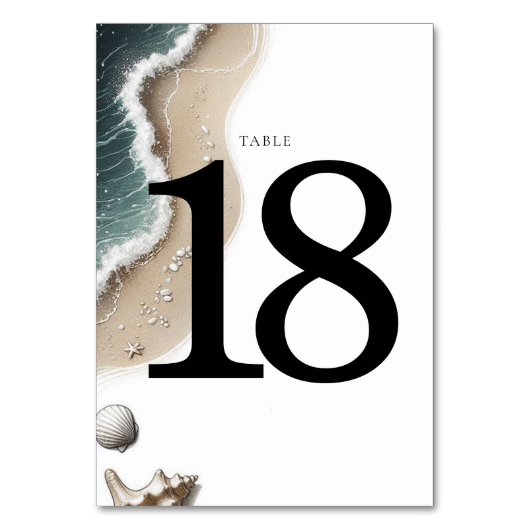 Numéro De Table Vibe de plage (Par défaut)