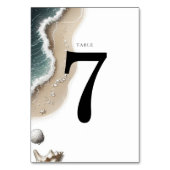 Numéro De Table Vibe de plage (Dos)