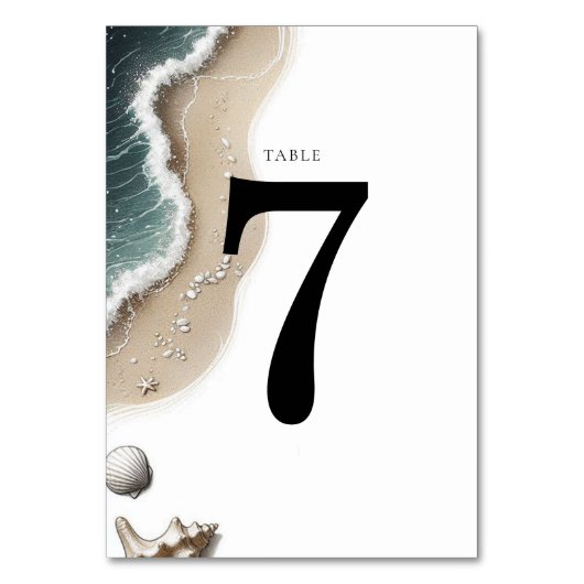 Numéro De Table Vibe de plage (Par défaut)