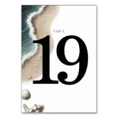 Numéro De Table Vibe de plage (Dos)