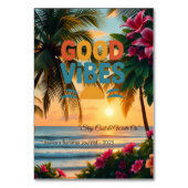 Numéro De Table Vibes d'été Carnet tropical (Dos)