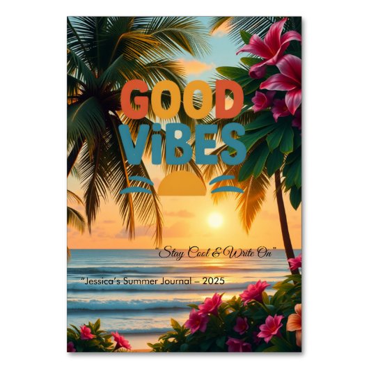 Numéro De Table Vibes d'été Carnet tropical (Par défaut)