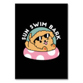 Numéro De Table Vibes d'été Chien - Chiot flottant avec lunettes d (Par défaut)