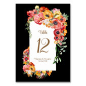 Numéro De Table Vibrant Mariage noir (Par défaut)