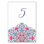 Numéro De Table Vibrant mexicaine Fiesta Style Mariage arc-en-ciel (Par défaut)