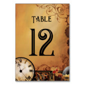 Numéro De Table Victorian Steampunk Elegance Mariage (Dos)