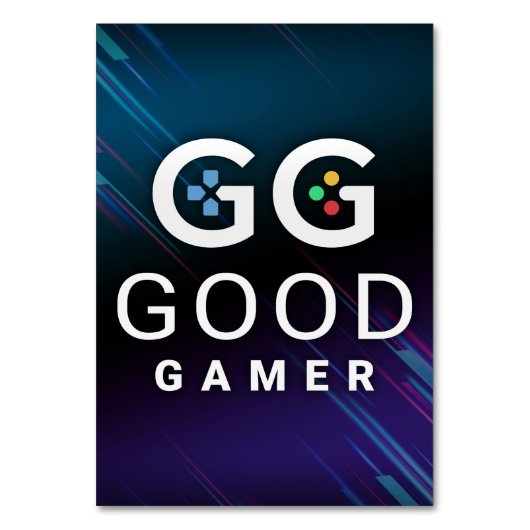 Numéro De Table Vidéo GG Good Gamer (Par défaut)