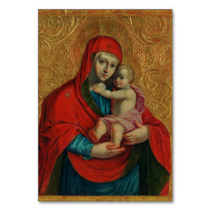 Numéro De Table Vierge Marie et Enfant Jésus par Jan Rombauer