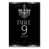 Numéro De Table Vieux Hollywood B & W Chandelier Sweet 16 ID1108 (Dos)