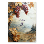 Numéro De Table Vignoble Campagne Italienne Vigne de Raisin (Dos)