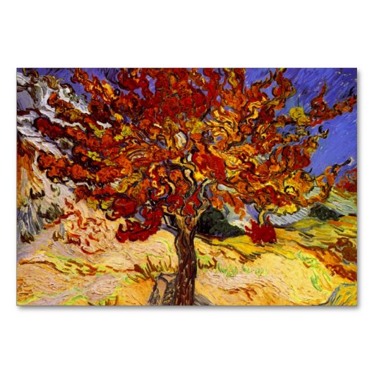 Numéro De Table Vincent Van Gogh Mulberry Tree Fine Art Painting (Dos)