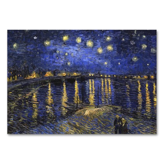 Numéro De Table Vincent Van Gogh Starry Night Over The Rhone (Dos)