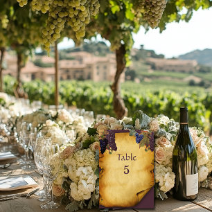 Numéro De Table Vins de raisin Mariage vinification Rustique Papie