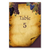 Numéro De Table Vins de raisin Mariage vinification Rustique Papie (Par défaut)