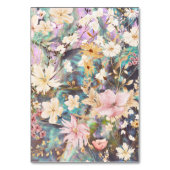Numéro De Table Vintage Boho Floral Mariage (Dos)