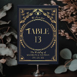 Numéro De Table Vintage Gold Elegant Mariage de Tarot mystique<br><div class="desc">Design mariage moderne et élégant, inspiré d'une carte de tarot. REMARQUE : L'or présenté dans ce design n'est PAS un vrai papier peint. Les articles sont imprimés exactement comme ils apparaissent sur votre écran lorsque vous ajoutez au panier, donc personnalisez et ajoutez chaque numéro de table dont vous avez besoin...</div>