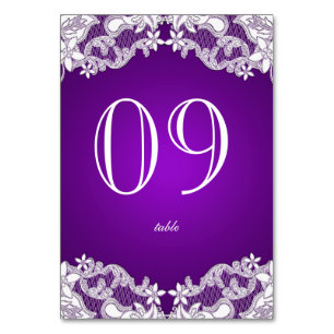 Numéro De Table Vintage Pays Floral Design Violet
