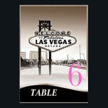 Numéro De Table Vintage Sepia Las Vegas Mariage Menu Table<br><div class="desc">Conçu pour votre mariage vegas ou tout autre événement de fête. Économisez de l'argent en combinant les cartes de numéro de table avec votre menu à l'arrière ! Tous les textes par défaut (exemples d'informations) peuvent être entièrement customisés avec vos propres mots, et vous pouvez également modifier les polices, les...</div>