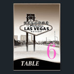 Numéro De Table Vintage Sepia Las Vegas Mariage Menu Table<br><div class="desc">Conçu pour votre mariage vegas ou tout autre événement de fête. Économisez de l'argent en combinant les cartes de numéro de table avec votre menu à l'arrière ! Tous les textes par défaut (exemples d'informations) peuvent être entièrement customisés avec vos propres mots, et vous pouvez également modifier les polices, les...</div>