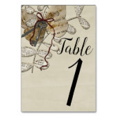 Numéro de table Vintage voyage (Dos)