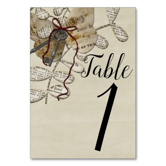 Numéro de table Vintage voyage (Par défaut)