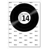 Numéro De Table Vinyl Record Monogramme Motif Blanc (Dos)
