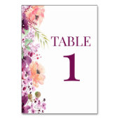 Numéro De Table Violet de automne Magenta violet fleurs Mariage (Par défaut)