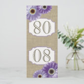 Numéro de table violet Gerbera Daisy (Debout devant)