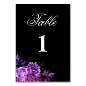 Numéro de table violet. Mariage noir. gothique flo (Par défaut)
