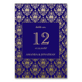 Numéro De Table Violet moderne violet Motif or Mariage (Par défaut)