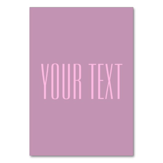 Numéro De Table Violet pastel et rose clair | Texte éditable moder (Par défaut)